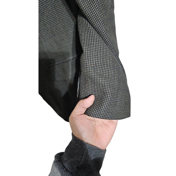 Vintage Oscar De La Renta gray & black wool tweed sport coat blazer size 41R - Picture 11 of 14